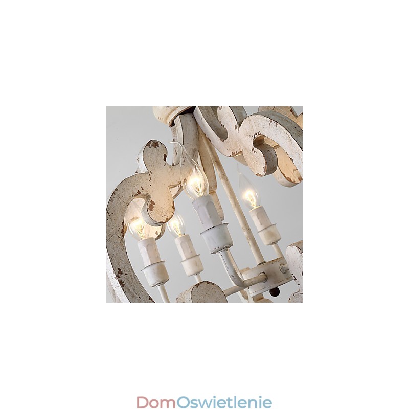 W stylu vintage malarstwo cecha miniaturowy styl drewno bambus żyrandol lampa dekoracyjna lampa wisząca
