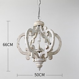 W stylu vintage malarstwo cecha miniaturowy styl drewno bambus żyrandol lampa dekoracyjna lampa wisząca