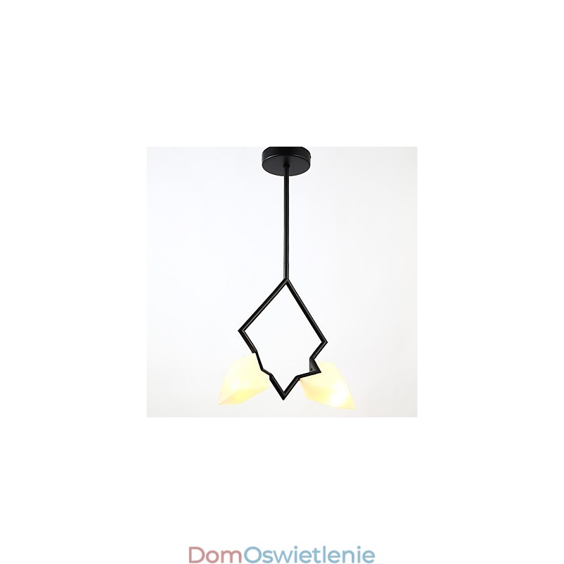 2-punktowy żyrandol postmodernistyczny z metalu ze szkłem brzoskwiniowym, lampa wisząca Canteen Decorate