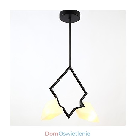 2-punktowy żyrandol postmodernistyczny z metalu ze szkłem brzoskwiniowym, lampa wisząca Canteen Decorate 2-punktowy żyrandol postmodernistyczny z metalu ze szkłem brzoskwiniowym, lampa wisząca Canteen Decorate