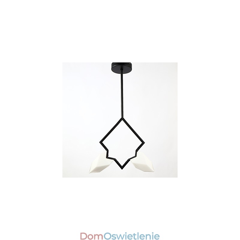 2-punktowy żyrandol postmodernistyczny z metalu ze szkłem brzoskwiniowym, lampa wisząca Canteen Decorate