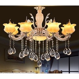 Lampa wisząca z kryształu jadeitu