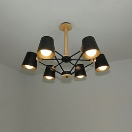 Wielokolorowy Macaron Wood Vintage Malowanie Cecha Metalowy Żyrandol