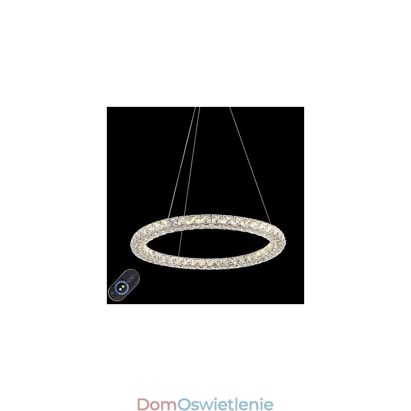 Nowoczesny pierścień kryształowy sufit wiszący lampa kryształowy żyrandol światło oświetlenie wewnętrzne lampy oprawy ściemnialne z pilotem