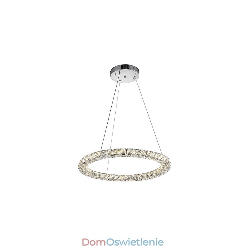 Nowoczesny pierścień kryształowy sufit wiszący lampa kryształowy żyrandol światło oświetlenie wewnętrzne lampy oprawy ściemnialne z pilotem