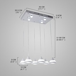 Lampa wisząca nowoczesna współczesna do akrylu