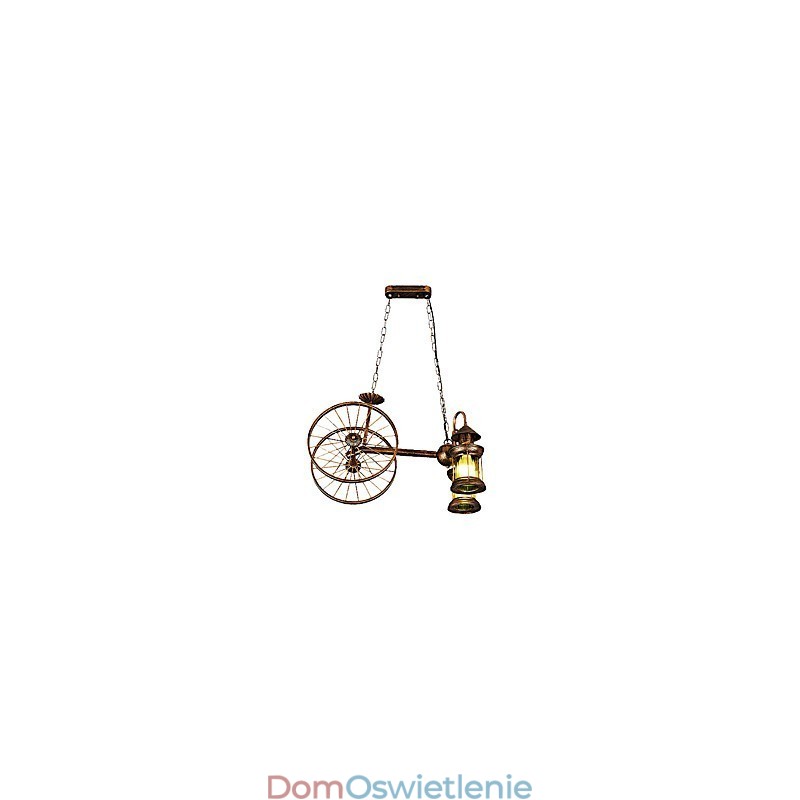 Rustykalny domek Vintage Retro Country Globe Malowanie Funkcja dla Projektantów Stylu Mini Metalowy Żyrandol