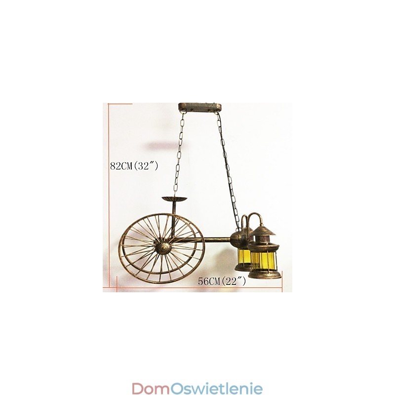 Rustykalny domek Vintage Retro Country Globe Malowanie Funkcja dla Projektantów Stylu Mini Metalowy Żyrandol