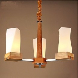 Oświetlenie Simple Art Solidne drewno Lampa sufitowa Creative Iliving