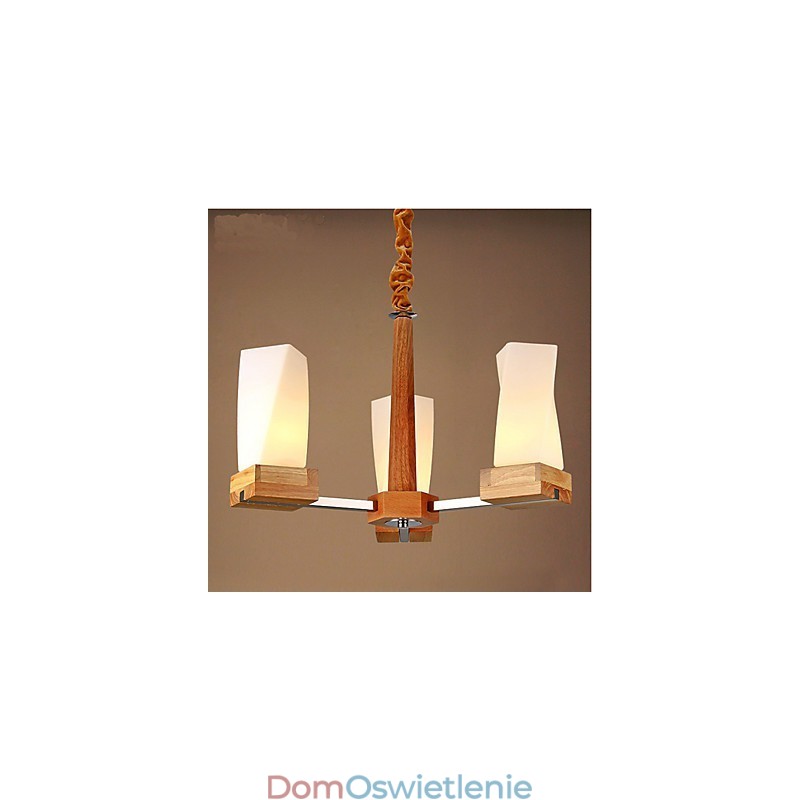 Oświetlenie Simple Art Solidne drewno Lampa sufitowa Creative Iliving