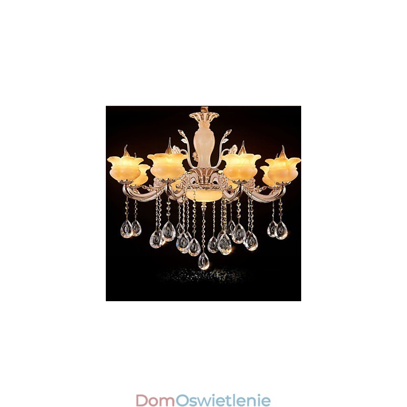 Lampa wisząca z kryształu jadeitu