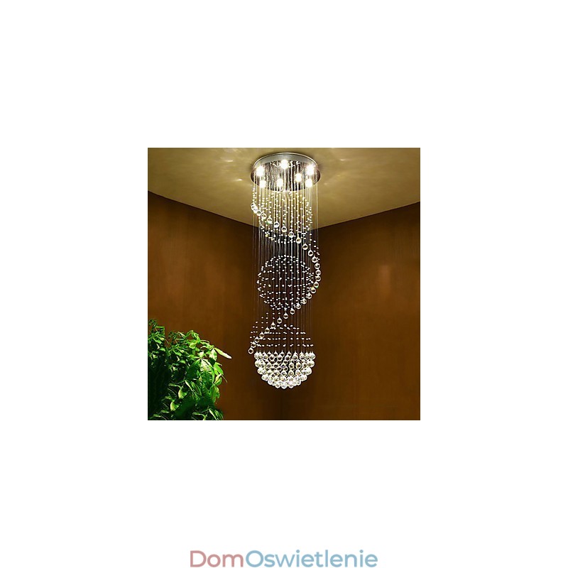 Kryształowy żyrandol sufitowy wiszący lampa wewnętrzna domowa oświetlenie wiszące lampy oprawy na schody