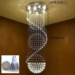 Kryształowy żyrandol sufitowy wiszący lampa wewnętrzna domowa oświetlenie wiszące lampy oprawy na schody