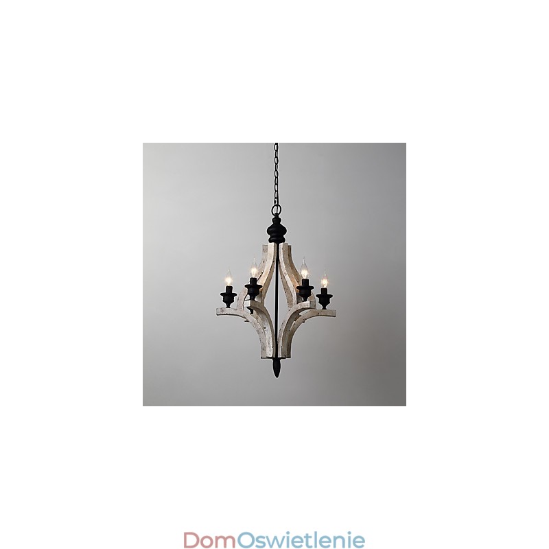 W stylu vintage malarstwo cecha miniaturowy styl drewno bambus żyrandol lampa dekoracyjna lampa wisząca