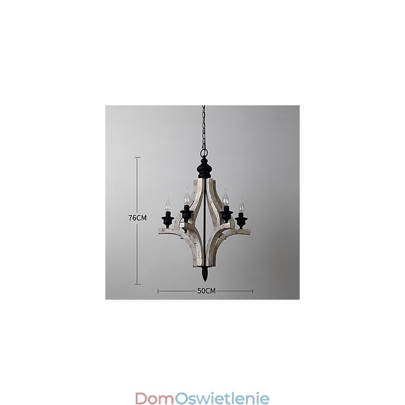 W stylu vintage malarstwo cecha miniaturowy styl drewno bambus żyrandol lampa dekoracyjna lampa wisząca