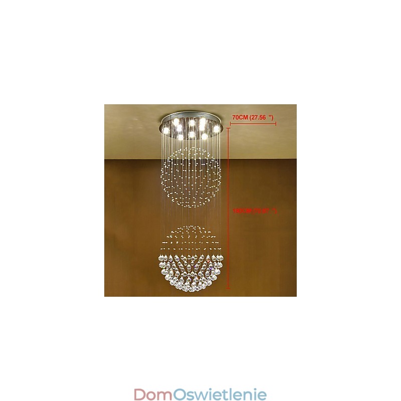 Kryształowa lampa sufitowa wisząca do wnętrz żyrandol domowy oświetlenie wiszące lampy oprawy