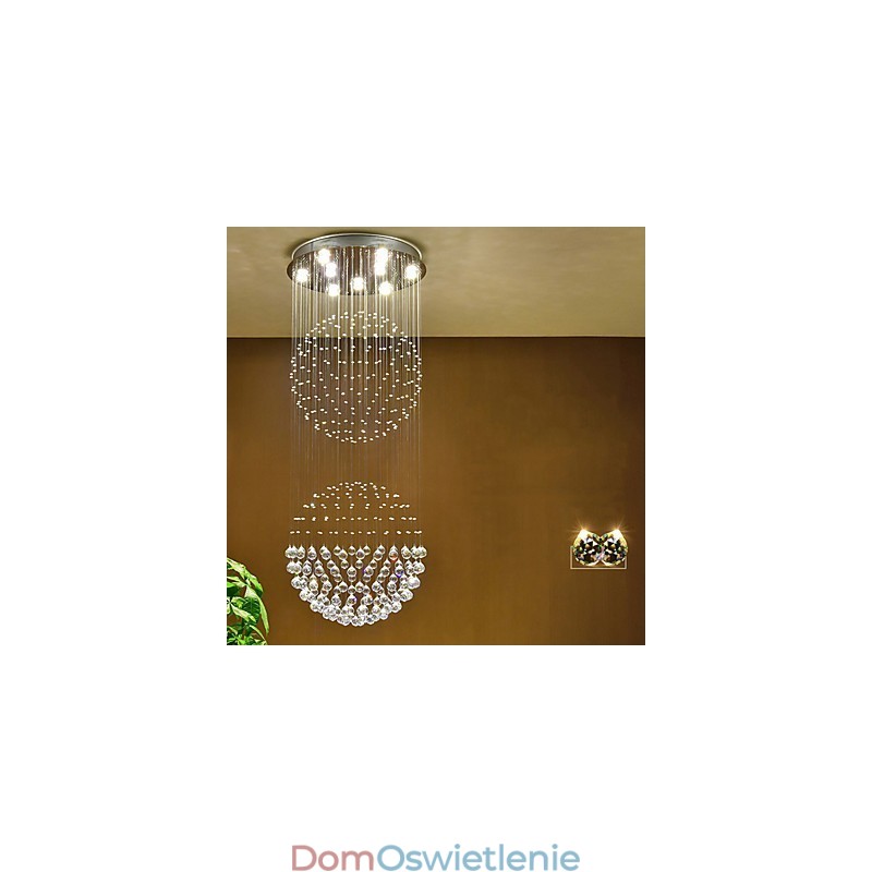 Kryształowa lampa sufitowa wisząca do wnętrz żyrandol domowy oświetlenie wiszące lampy oprawy
