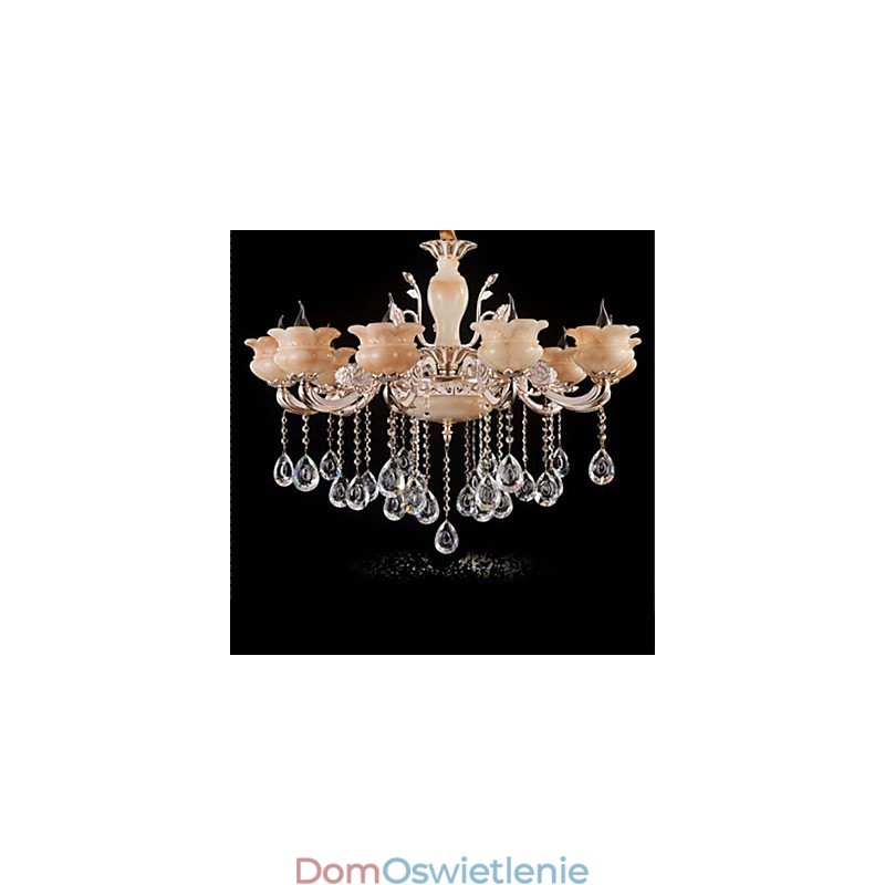 Lampa wisząca z kryształu jadeitu