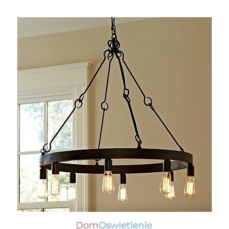 Lampa wisząca z żelaza w stylu retro z 8 światłami Lampa wisząca z żelaza w stylu retro z 8 światłami