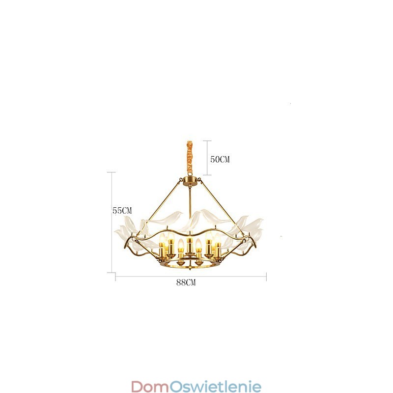 Nowoczesny współczesny mosiężny element dla projektantów metalowy żyrandol