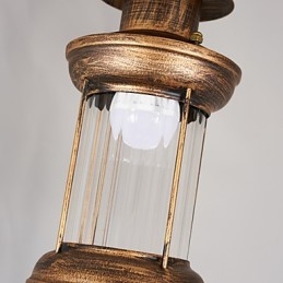 Rustykalny domek Globe Vintage Retro Country Painting Feature dla projektantów w stylu Mini Metalowy żyrandol