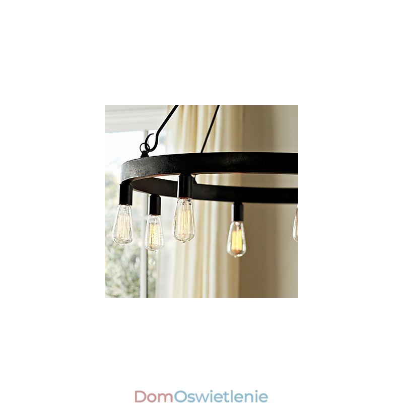 Lampa wisząca z żelaza w stylu retro z 8 światłami