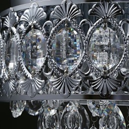 Elegancki nowoczesny przezroczysty kryształowy żyrandol z 4 światłami