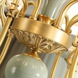 Żyrandol Tradycyjny Klasyczny Wiejski Mosiądz Cecha dla Mini Stylu Metal 6 Żarówek