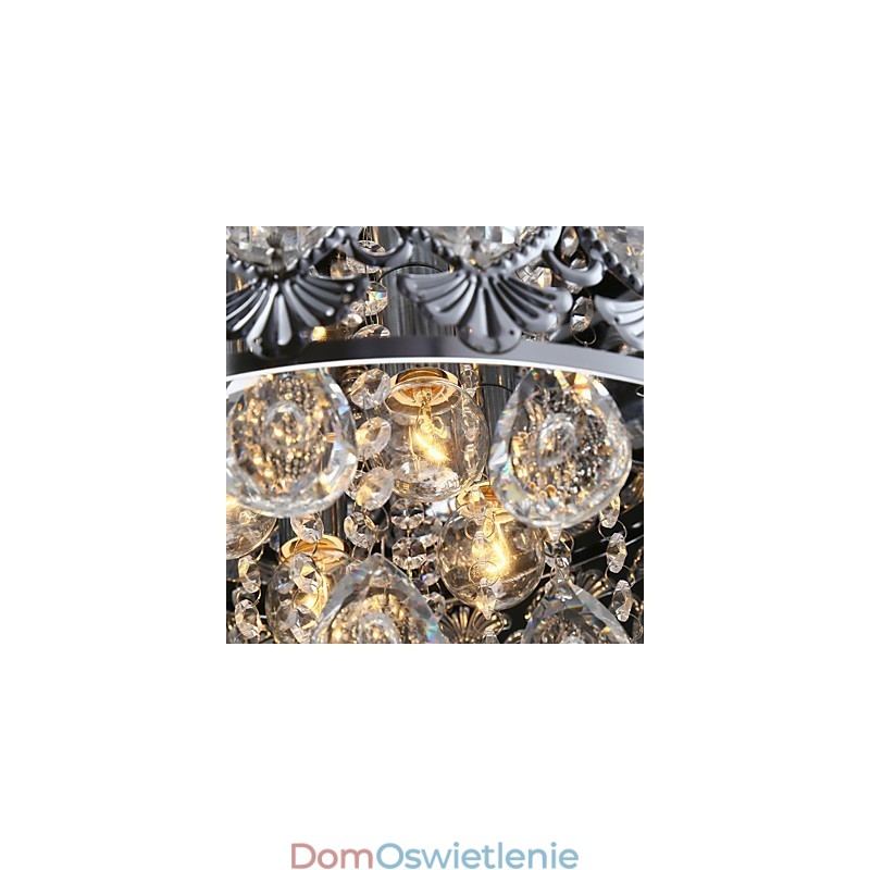 Elegancki nowoczesny przezroczysty kryształowy żyrandol z 4 światłami