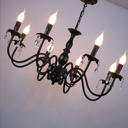 Europejski styl kryształowa lampa świeca lampa sklep odzieżowy lampy i latarnie projekt dekoracji droplight