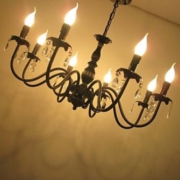 Europejski styl kryształowa lampa świeca lampa sklep odzieżowy lampy i latarnie projekt dekoracji droplight