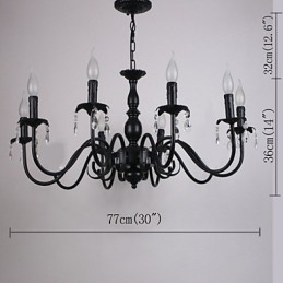 Europejski styl kryształowa lampa świeca lampa sklep odzieżowy lampy i latarnie projekt dekoracji droplight