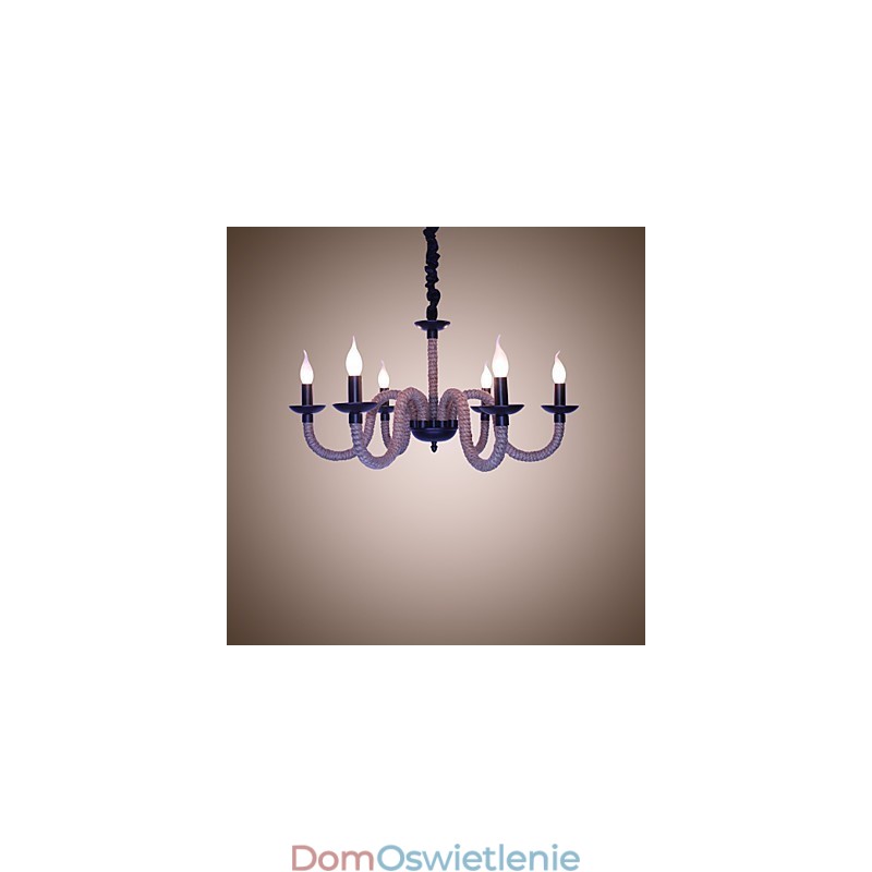 Loft Industrial Wind Vintage Żelazne Lampy Sklepy Żyrandol Żyrandol Lina Światła