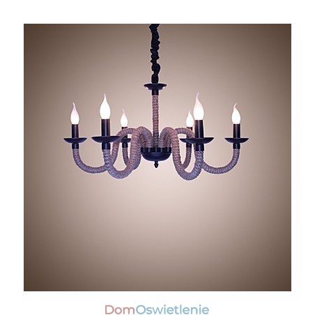 Loft Industrial Wind Vintage Żelazne Lampy Sklepy Żyrandol Żyrandol Lina Światła