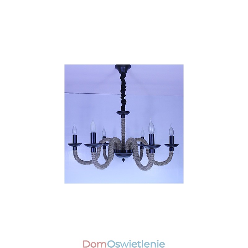 Loft Industrial Wind Vintage Żelazne Lampy Sklepy Żyrandol Żyrandol Lina Światła