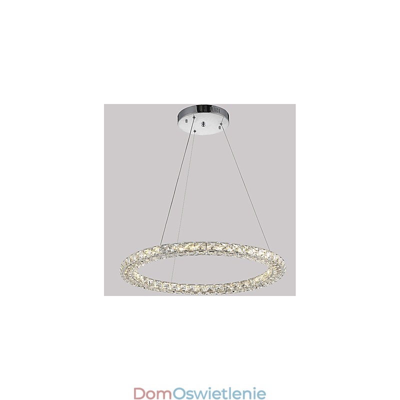 Nowoczesny pierścień kryształowy wiszący lampa nowoczesny kryształowy żyrandol sufitowy lampa wewnętrzna oprawy ściemnialne z pilotem