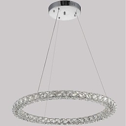 Nowoczesny pierścień kryształowy wiszący lampa nowoczesny kryształowy żyrandol sufitowy lampa wewnętrzna oprawy ściemnialne z pilotem
