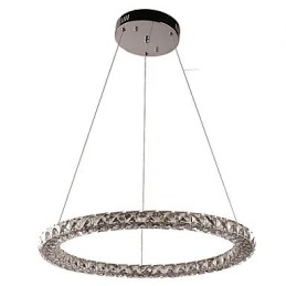 Nowoczesny pierścień kryształowy wiszący lampa nowoczesny kryształowy żyrandol sufitowy lampa wewnętrzna oprawy ściemnialne z pilotem