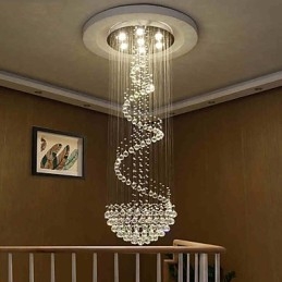 Nowoczesne kryształowe żyrandole sufitowe, lampy wiszące do wnętrz, oprawy oświetleniowe Deco