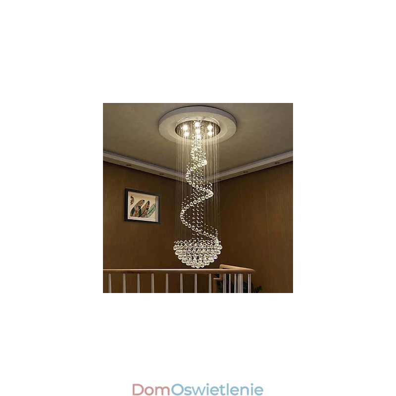 Nowoczesne kryształowe żyrandole sufitowe, lampy wiszące do wnętrz, oprawy oświetleniowe Deco