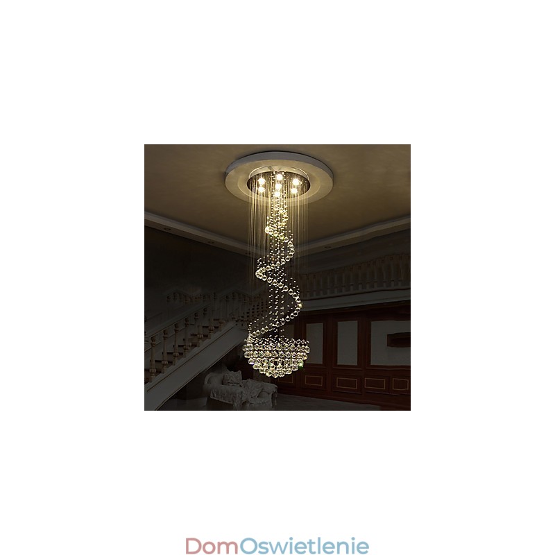 Nowoczesne kryształowe żyrandole sufitowe, lampy wiszące do wnętrz, oprawy oświetleniowe Deco