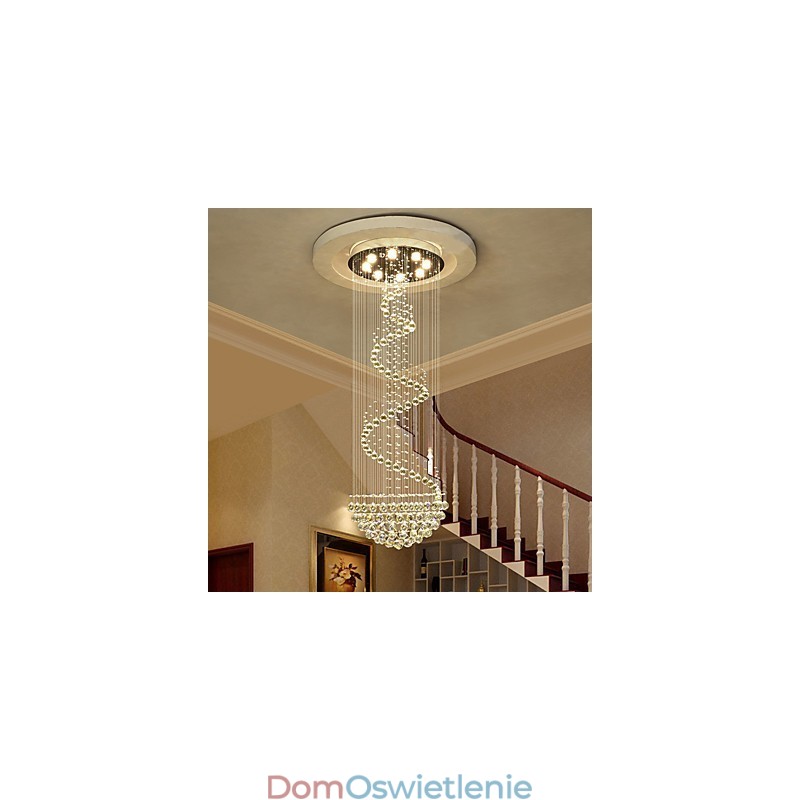 Nowoczesne kryształowe żyrandole sufitowe, lampy wiszące do wnętrz, oprawy oświetleniowe Deco