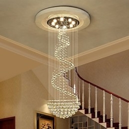 Nowoczesne kryształowe żyrandole sufitowe, lampy wiszące do wnętrz, oprawy oświetleniowe Deco
