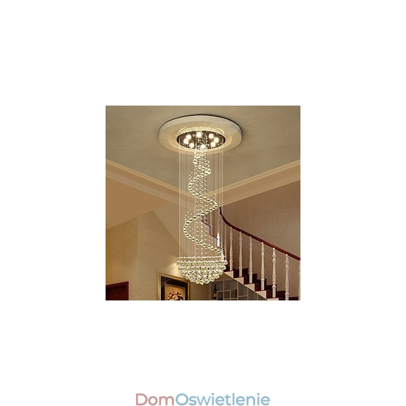 Nowoczesne kryształowe żyrandole sufitowe, lampy wiszące do wnętrz, oprawy oświetleniowe Deco