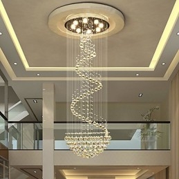 Nowoczesne kryształowe żyrandole sufitowe, lampy wiszące do wnętrz, oprawy oświetleniowe Deco