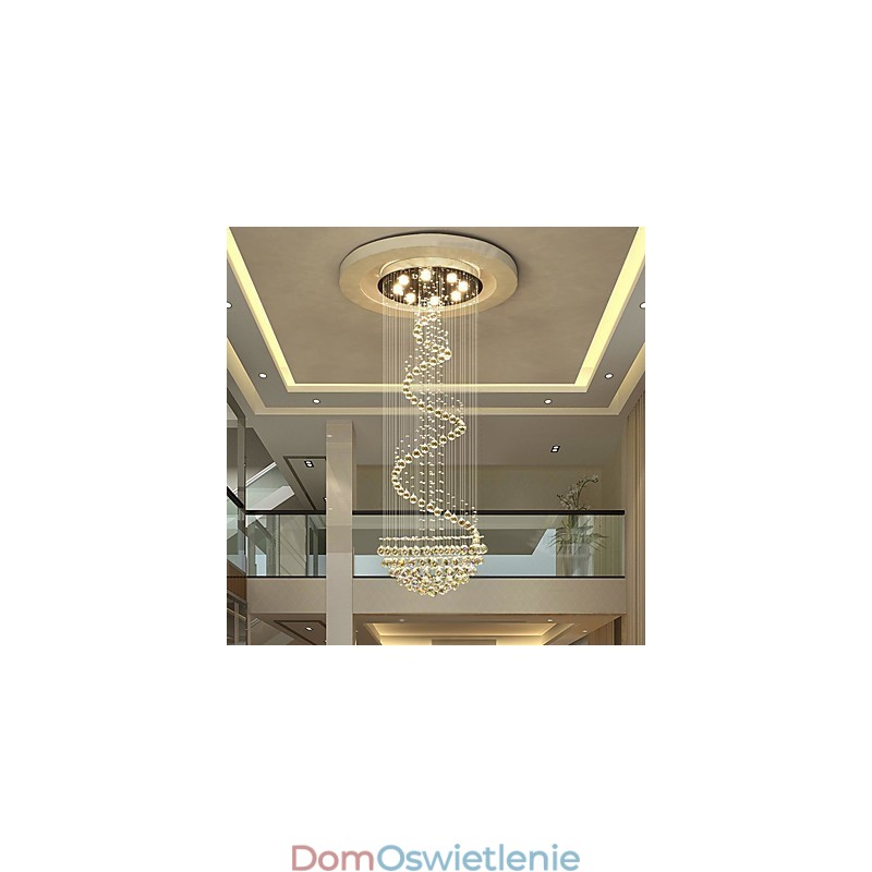 Nowoczesne kryształowe żyrandole sufitowe, lampy wiszące do wnętrz, oprawy oświetleniowe Deco