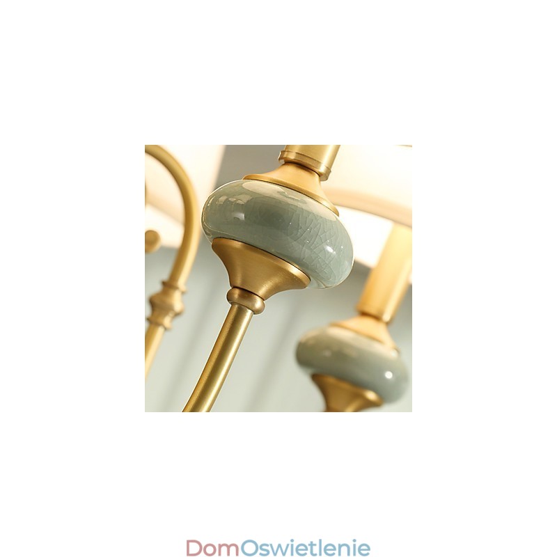 Tradycyjny klasyczny wiejski mosiężny element do miniaturowego metalowego żyrandola na 3 żarówki