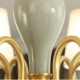 Tradycyjny klasyczny wiejski mosiężny element do miniaturowego metalowego żyrandola na 3 żarówki