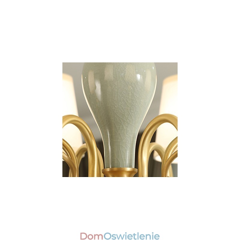 Tradycyjny klasyczny wiejski mosiężny element do miniaturowego metalowego żyrandola na 3 żarówki