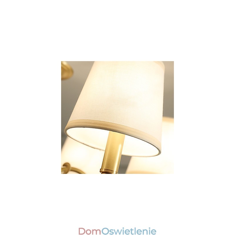 Tradycyjny klasyczny wiejski mosiężny element do miniaturowego metalowego żyrandola na 3 żarówki